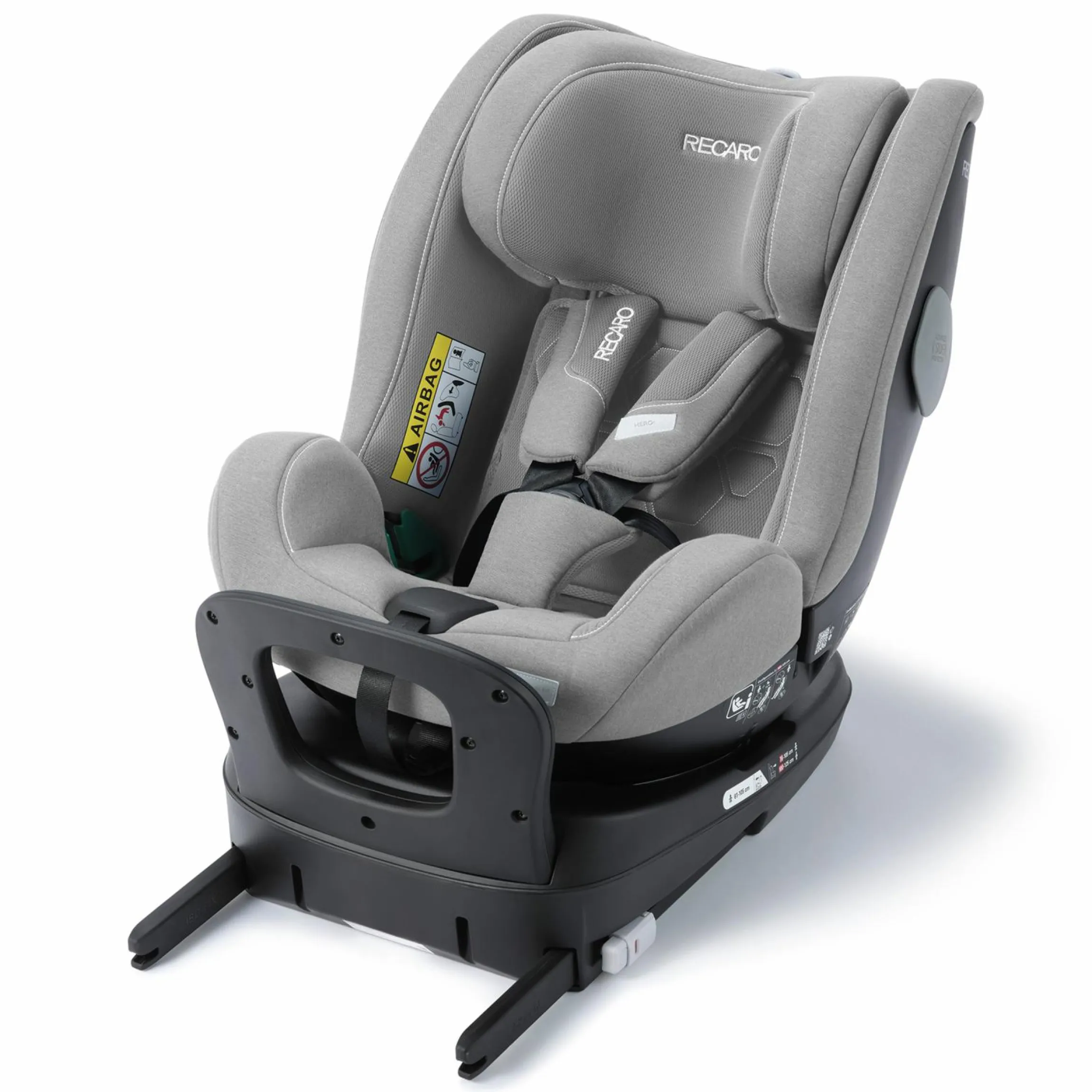 Reboarder-Kindersitz Salia 125 i-Size KID ab 3 Monate bis 7 Jahre (61 cm - 125 cm) drehbar mit Isofix-Basis - Carbon Grey - Kollektion 2025