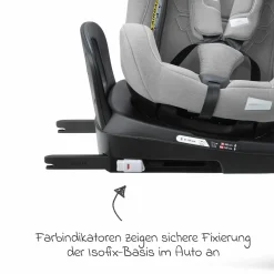 Reboarder-Kindersitz Salia 125 i-Size KID ab 3 Monate bis 7 Jahre (61 cm - 125 cm) drehbar mit Isofix-Basis - Carbon Grey - Kollektion 2025