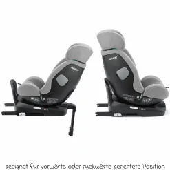 Reboarder-Kindersitz Salia 125 i-Size KID ab 3 Monate bis 7 Jahre (61 cm - 125 cm) drehbar mit Isofix-Basis - Carbon Grey - Kollektion 2025