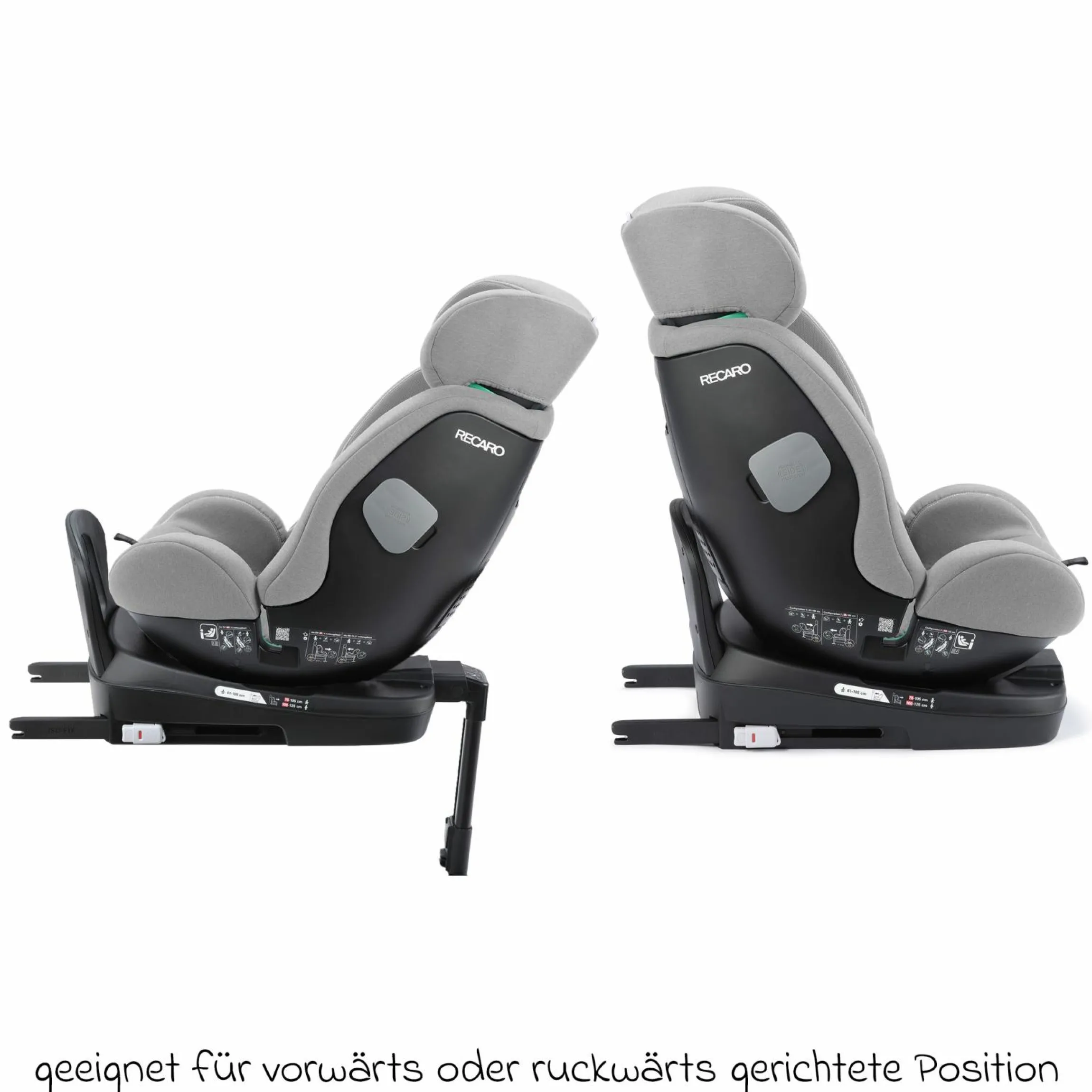 Reboarder-Kindersitz Salia 125 i-Size KID ab 3 Monate bis 7 Jahre (61 cm - 125 cm) drehbar mit Isofix-Basis - Carbon Grey - Kollektion 2025