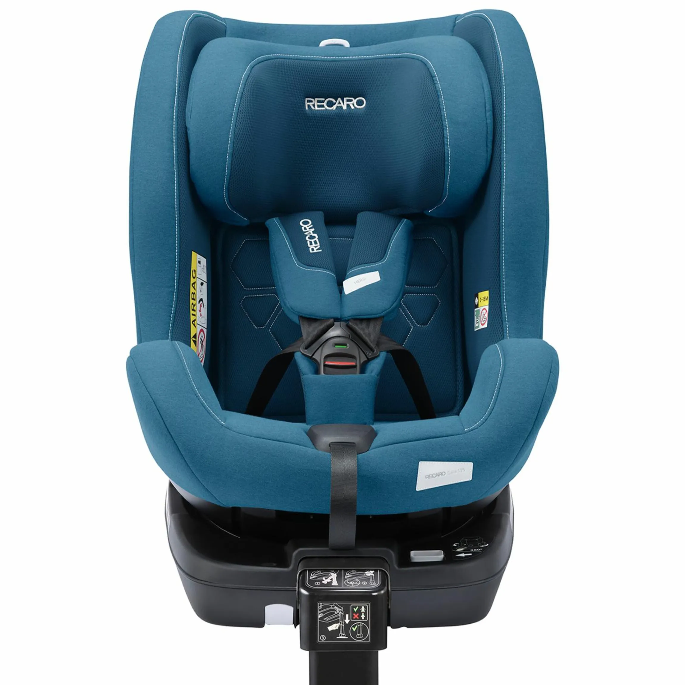 Reboarder-Kindersitz Salia 125 i-Size ab Geburt bis 7 Jahre (40 cm - 125 cm) drehbar mit Isofix-Basis - Steel Blue - Kollektion 2025