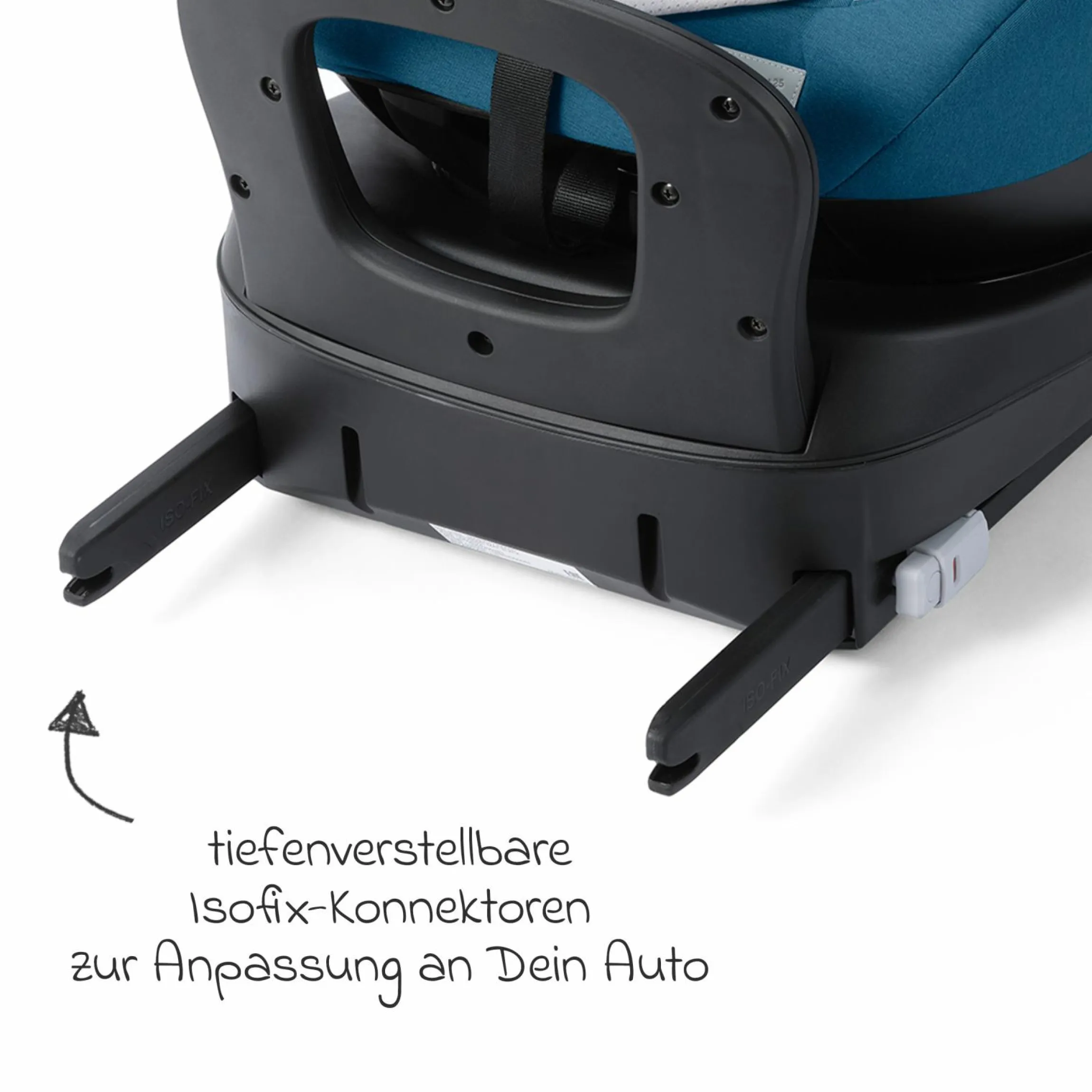 Reboarder-Kindersitz Salia 125 i-Size ab Geburt bis 7 Jahre (40 cm - 125 cm) drehbar mit Isofix-Basis - Steel Blue - Kollektion 2025