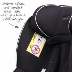 Reboarder-Kindersitz Sperber-Fix i-Size 40 cm - 105 cm / ab der Geburt bis 4 Jahre mit Isofix - Pearl Black - Kollektion 2025