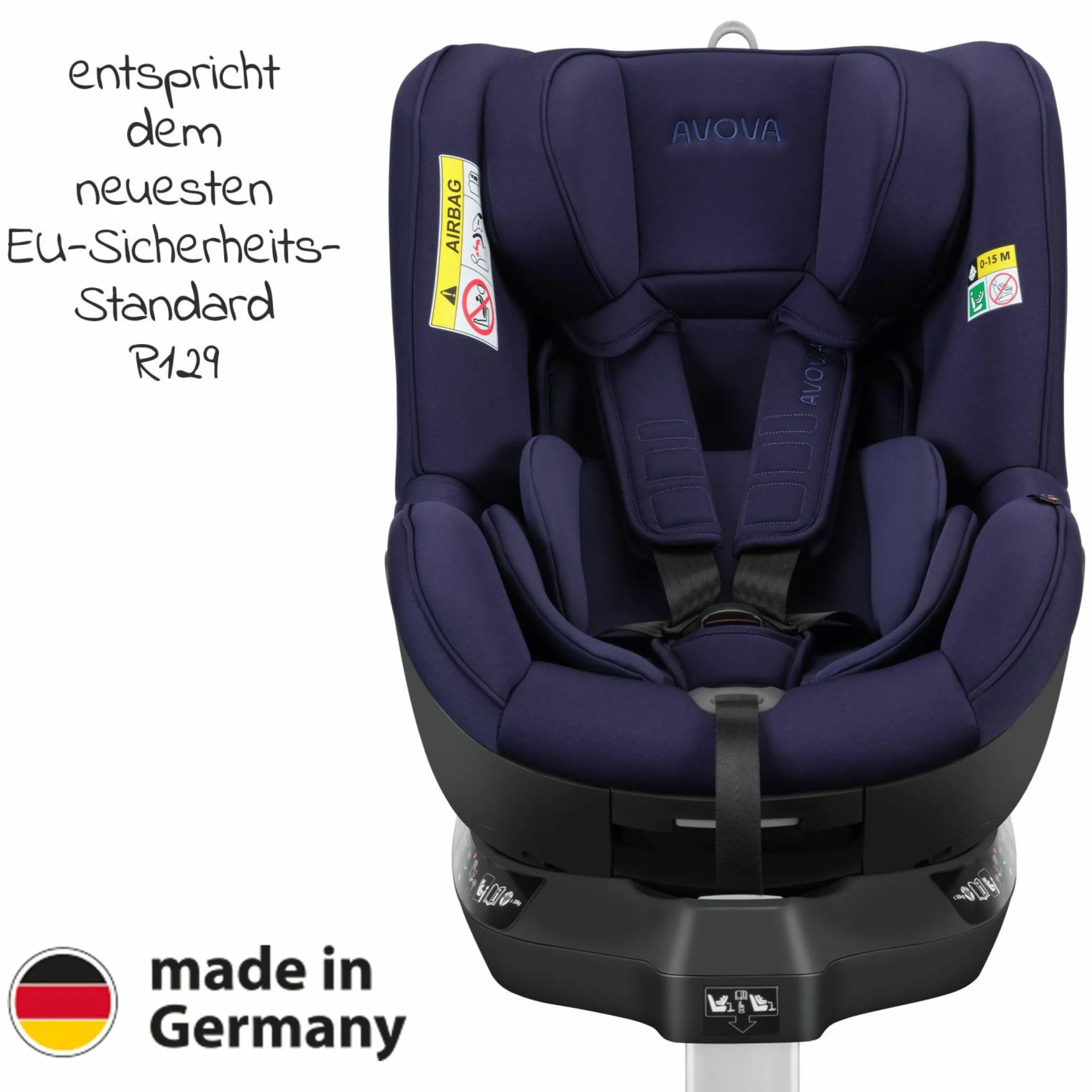 Reboarder-Kindersitz Sperber-Fix 61 61 cm - 105 cm / 1 Jahr bis 4 Jahre mit Isofix - Atlantic Blue - Kollektion 2025