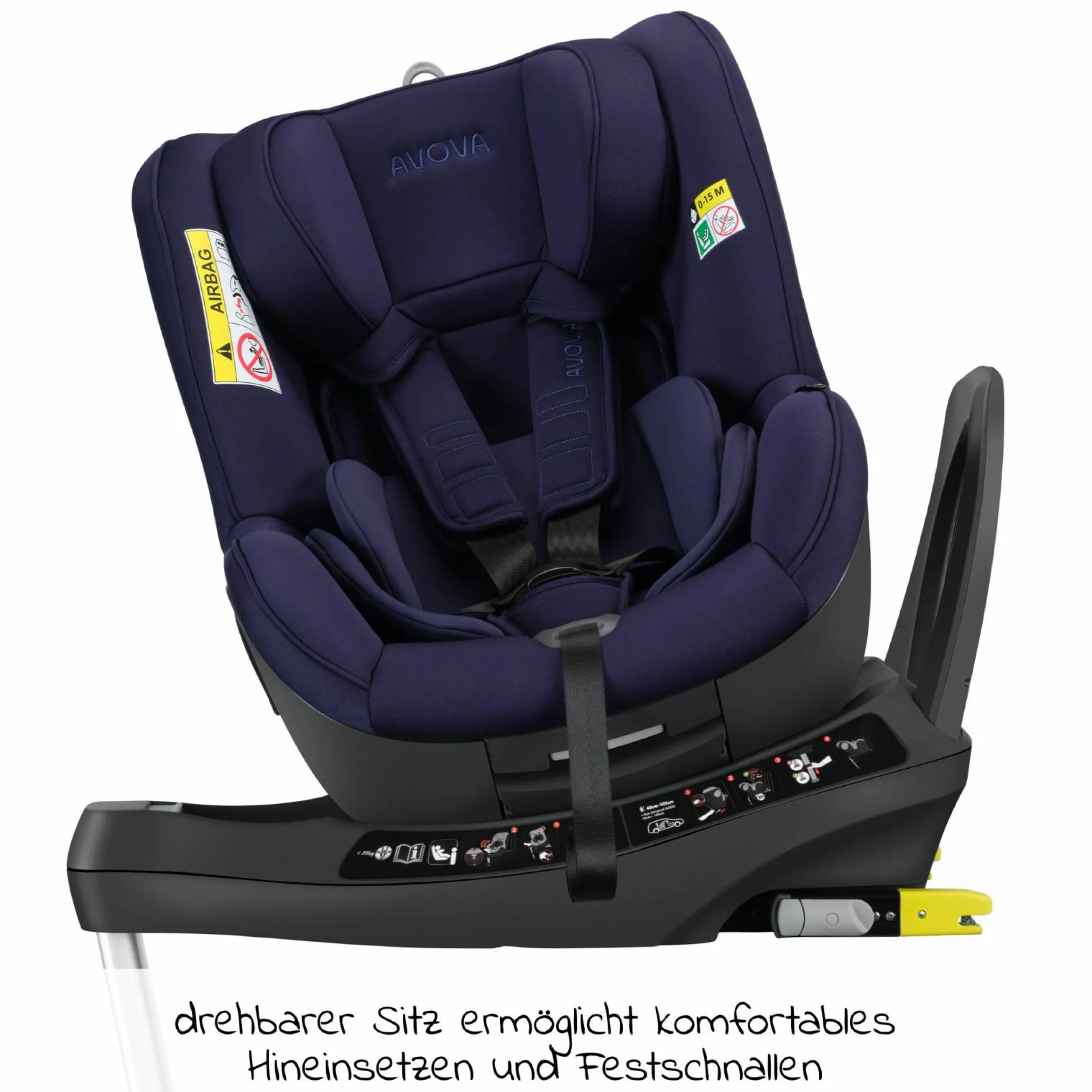 Reboarder-Kindersitz Sperber-Fix 61 61 cm - 105 cm / 1 Jahr bis 4 Jahre mit Isofix - Atlantic Blue - Kollektion 2025