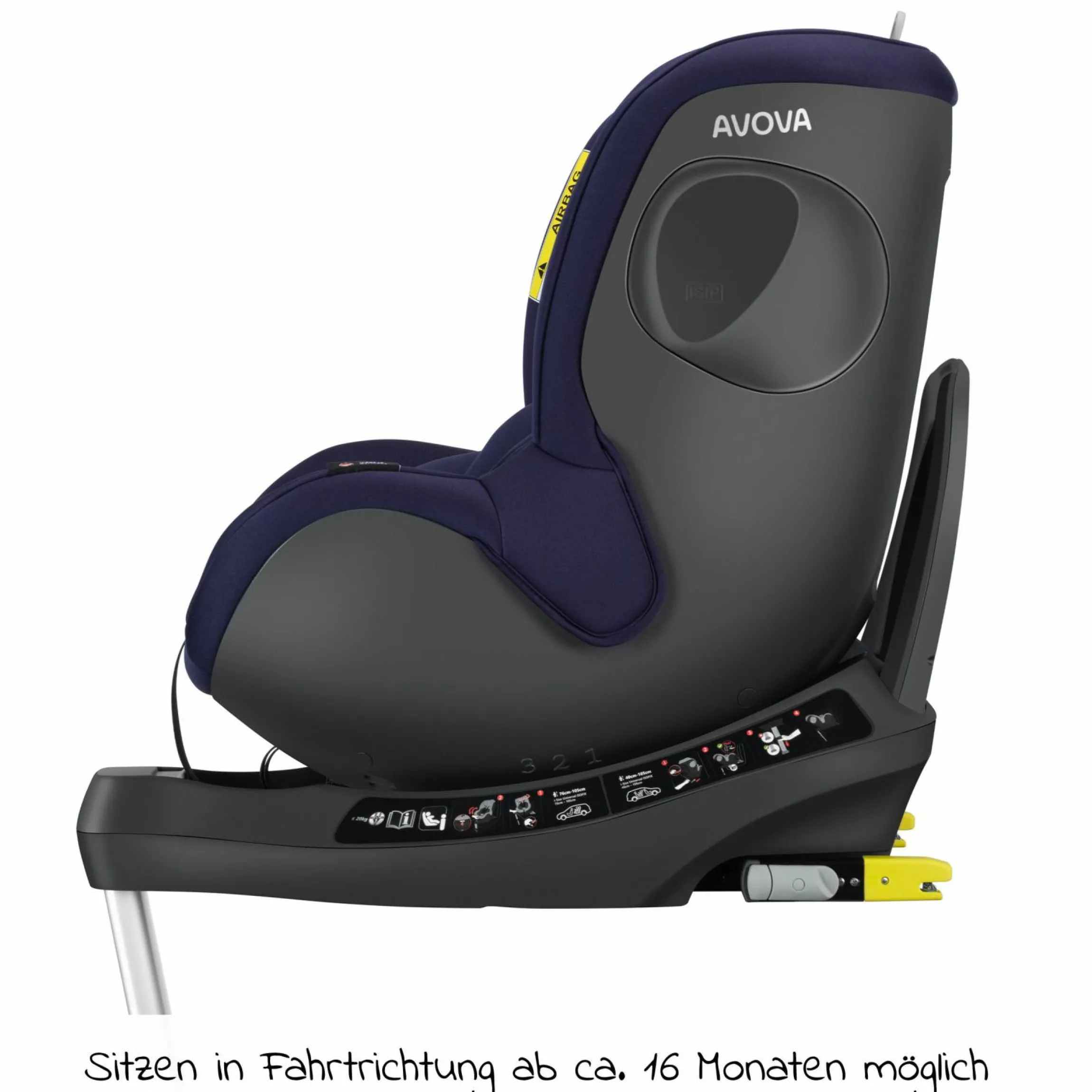 Reboarder-Kindersitz Sperber-Fix 61 61 cm - 105 cm / 1 Jahr bis 4 Jahre mit Isofix - Atlantic Blue - Kollektion 2025
