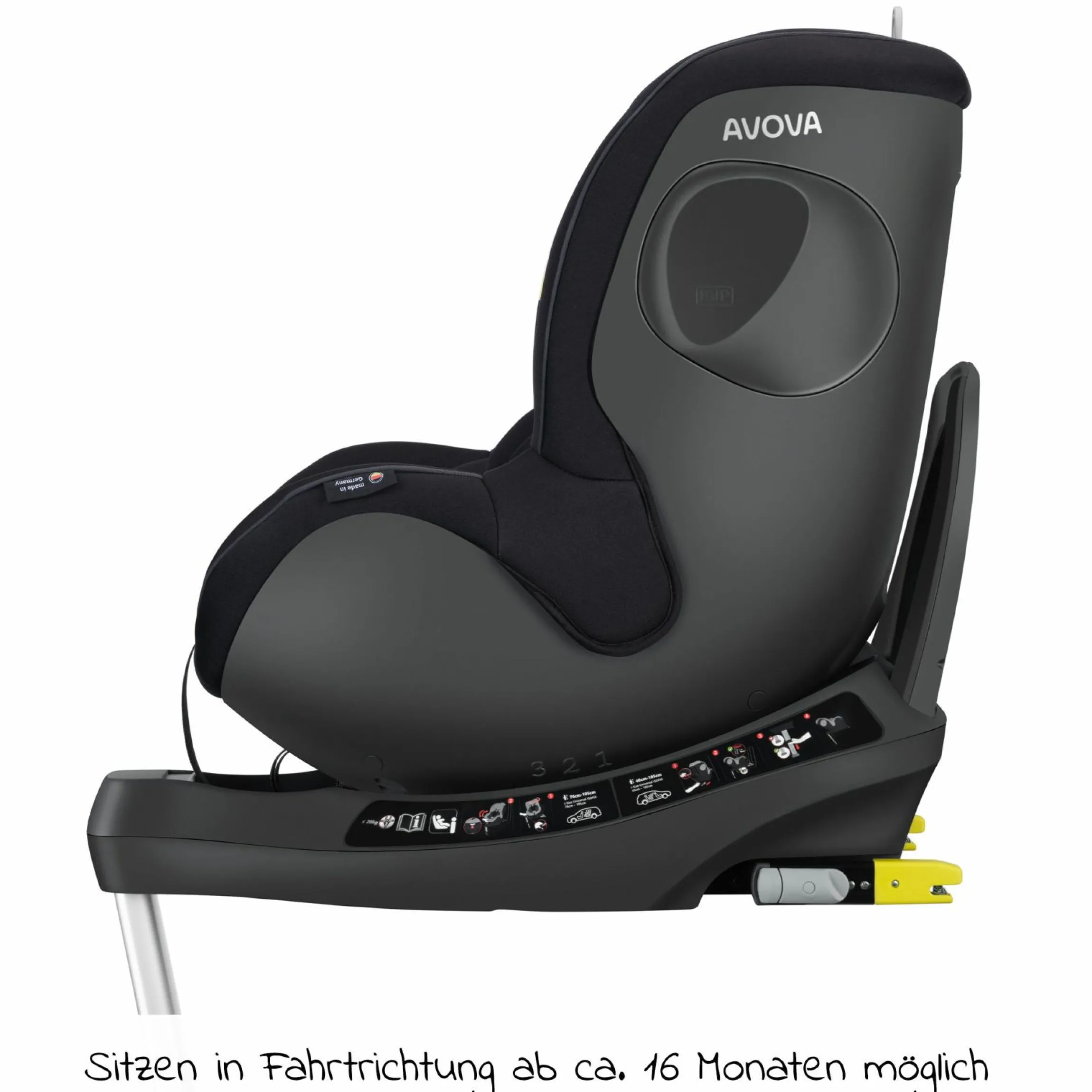 Reboarder-Kindersitz Sperber-Fix 61 61 cm - 105 cm / 1 Jahr bis 4 Jahre mit Isofix - Pearl Black - Kollektion 2025