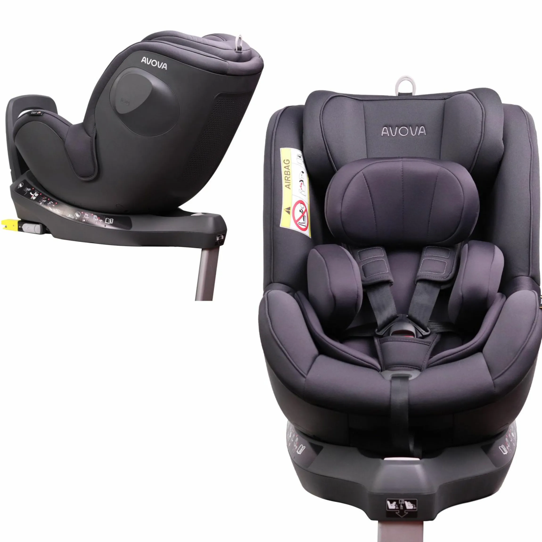 Reboarder-Kindersitz Sperber-Fix i-Size 40 cm - 105 cm / ab der Geburt bis 4 Jahre mit Isofix - Koala Grey - Kollektion 2025