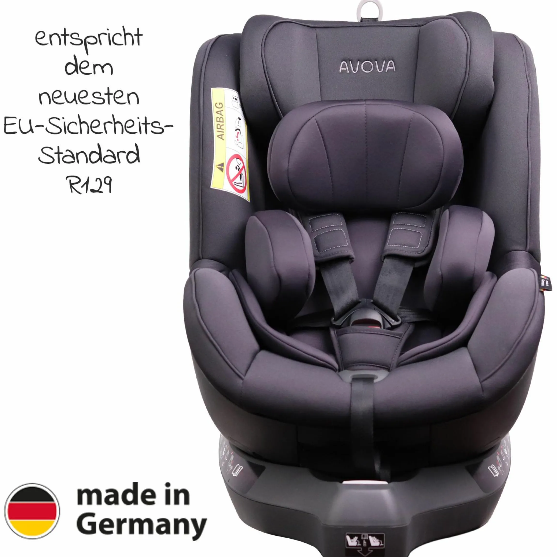 Reboarder-Kindersitz Sperber-Fix i-Size 40 cm - 105 cm / ab der Geburt bis 4 Jahre mit Isofix - Koala Grey - Kollektion 2025