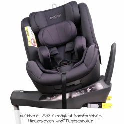 Reboarder-Kindersitz Sperber-Fix i-Size 40 cm - 105 cm / ab der Geburt bis 4 Jahre mit Isofix - Koala Grey - Kollektion 2025