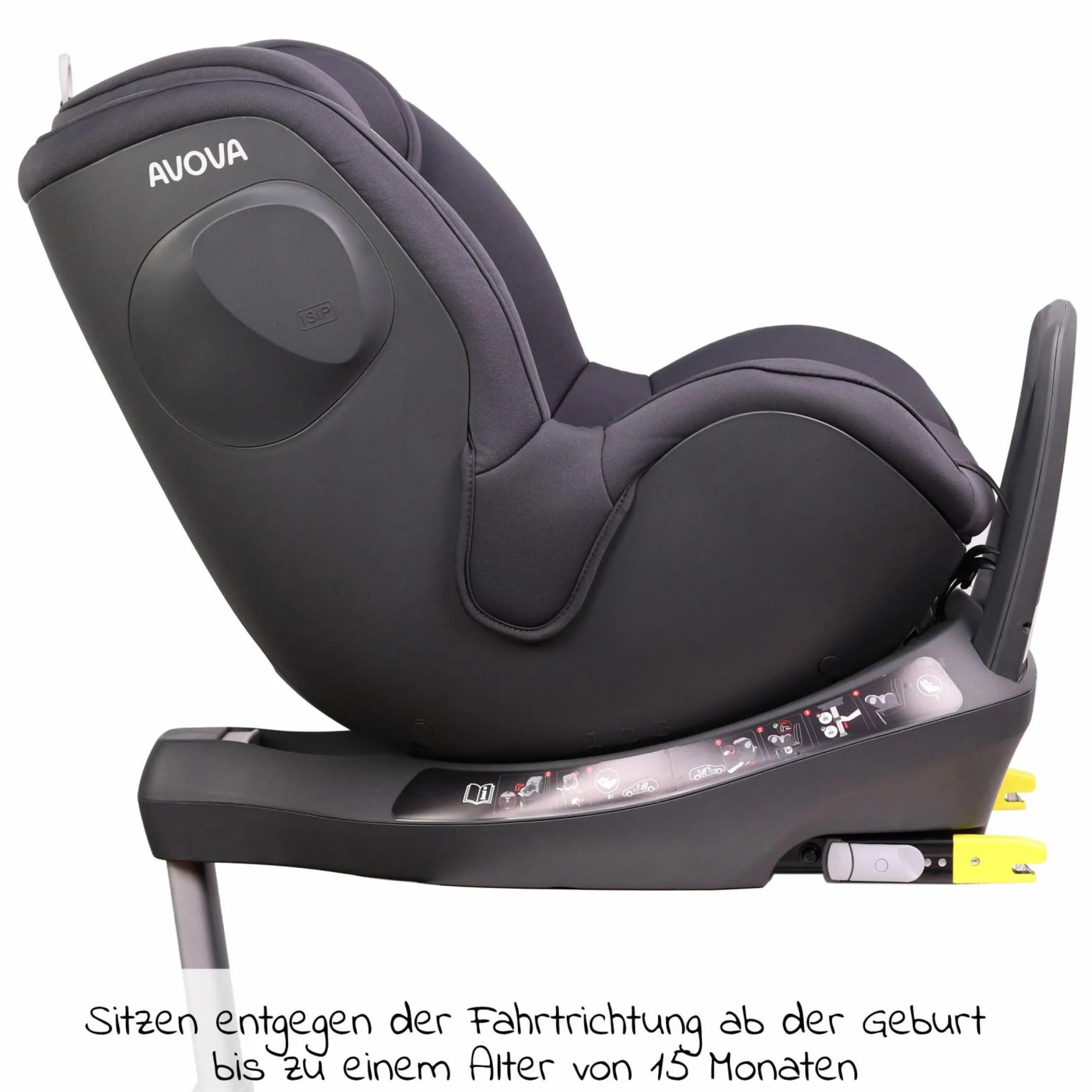 Reboarder-Kindersitz Sperber-Fix i-Size 40 cm - 105 cm / ab der Geburt bis 4 Jahre mit Isofix - Koala Grey - Kollektion 2025