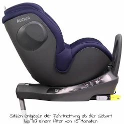 Reboarder-Kindersitz Sperber-Fix i-Size 40 cm - 105 cm / ab der Geburt bis 4 Jahre mit Isofix - Atlantic Blue - Kollektion 2025