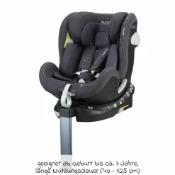 Reboarder-Kindersitz Swan-Fix i-Size ab Geburt bis 7 Jahre (40 cm -125 cm) inkl. Isofix-Basis - Koala Grey