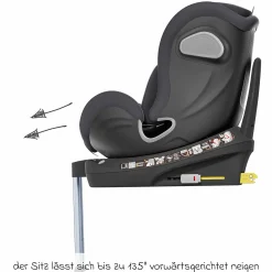 Reboarder-Kindersitz Swan-Fix i-Size ab Geburt bis 7 Jahre (40 cm -125 cm) inkl. Isofix-Basis - Koala Grey