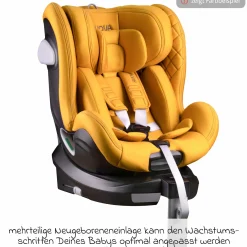 Reboarder-Kindersitz Swan-Fix i-Size ab Geburt bis 7 Jahre (40 cm -125 cm) inkl. Isofix-Basis - River Blue