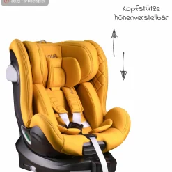 Reboarder-Kindersitz Swan-Fix i-Size ab Geburt bis 7 Jahre (40 cm -125 cm) inkl. Isofix-Basis - River Blue