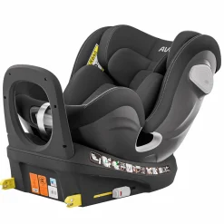 Reboarder-Kindersitz Swan-Fix i-Size ab Geburt bis 7 Jahre (40 cm -125 cm) inkl. Isofix-Basis - Pearl Black