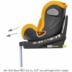 Reboarder-Kindersitz Swan-Fix i-Size ab Geburt bis 7 Jahre (40 cm -125 cm) inkl. Isofix-Basis - Beach Yello