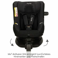 Reboarder-Kindersitz TODL next i-Size 360° drehbar ab Geburt bis 4 Jahre (40 cm - 105 cm) inkl. Sitzverkleinerer - Thunder - Kollektion 2025