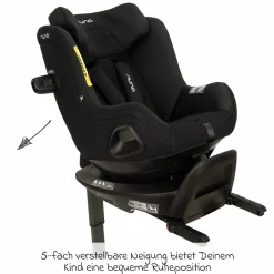 Reboarder-Kindersitz TODL next i-Size 360° drehbar ab Geburt bis 4 Jahre (40 cm - 105 cm) inkl. Sitzverkleinerer - Thunder - Kollektion 2025