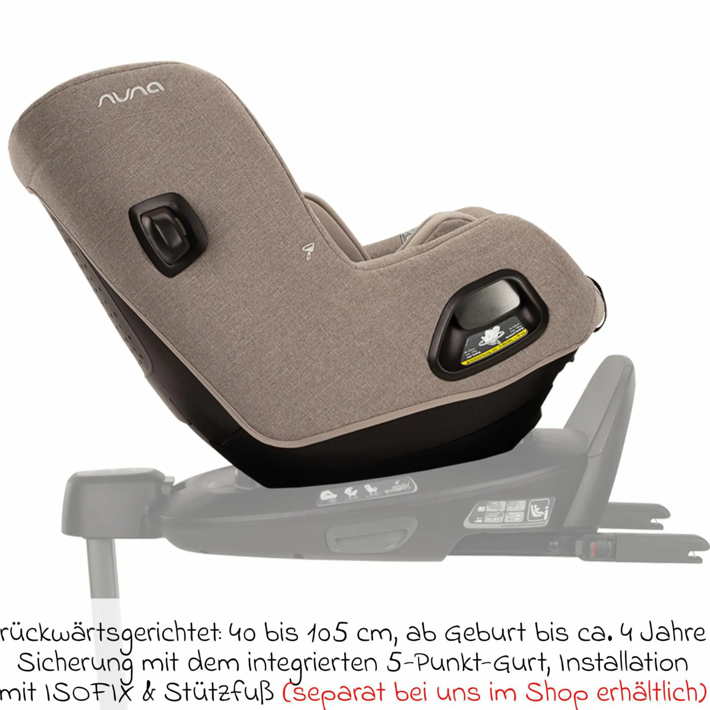 Reboarder-Kindersitz TODL next i-Size 360° drehbar ab Geburt bis 4 Jahre (40 cm - 105 cm) inkl. Sitzverkleinerer - Cedar - Kollektion 2025