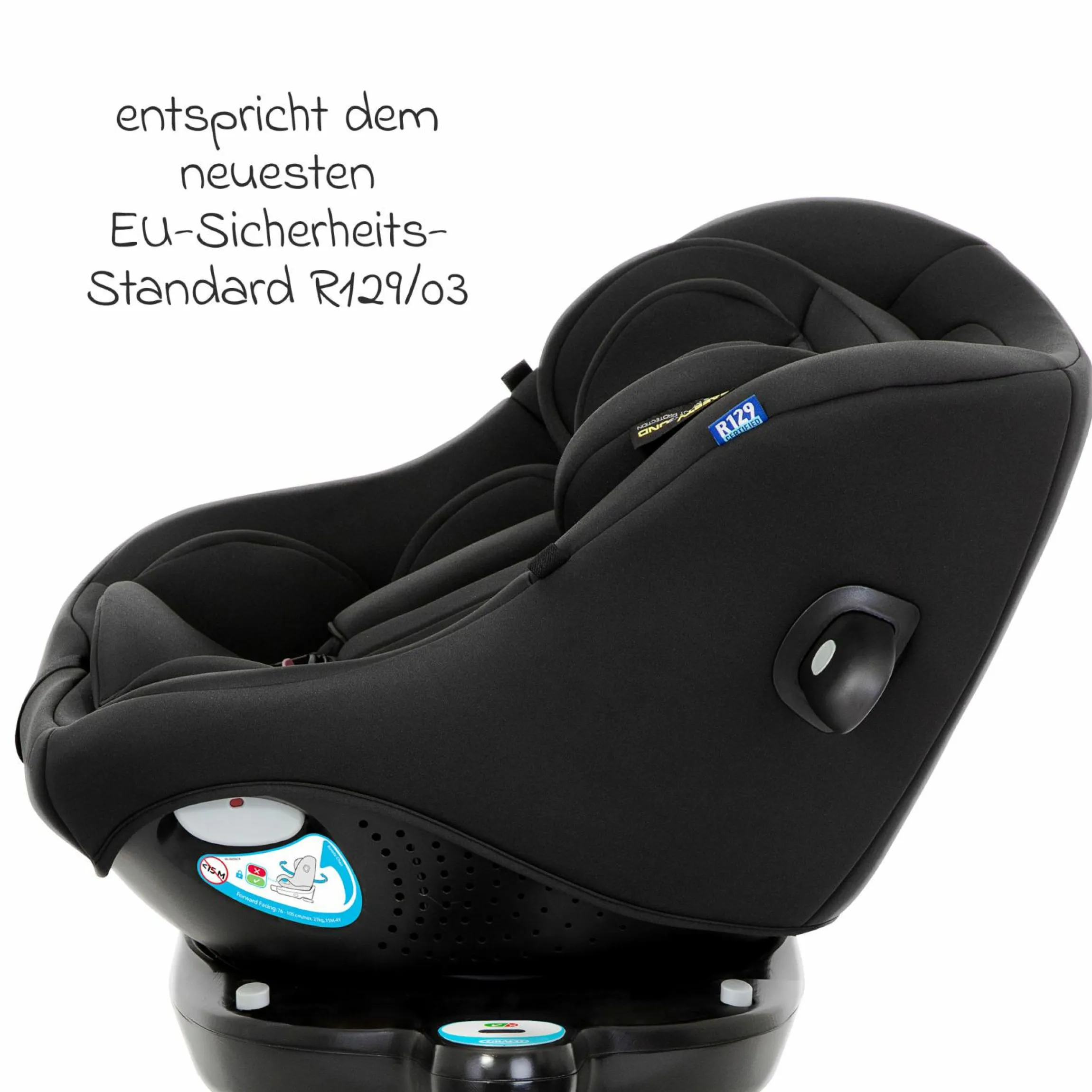 Reboarder-Kindersitz Turn2Me DLX i-Size ab Geburt - 4 Jahre (40 cm - 105 cm) inkl. Isofix-Basis - Midnight - Kollektion 2025