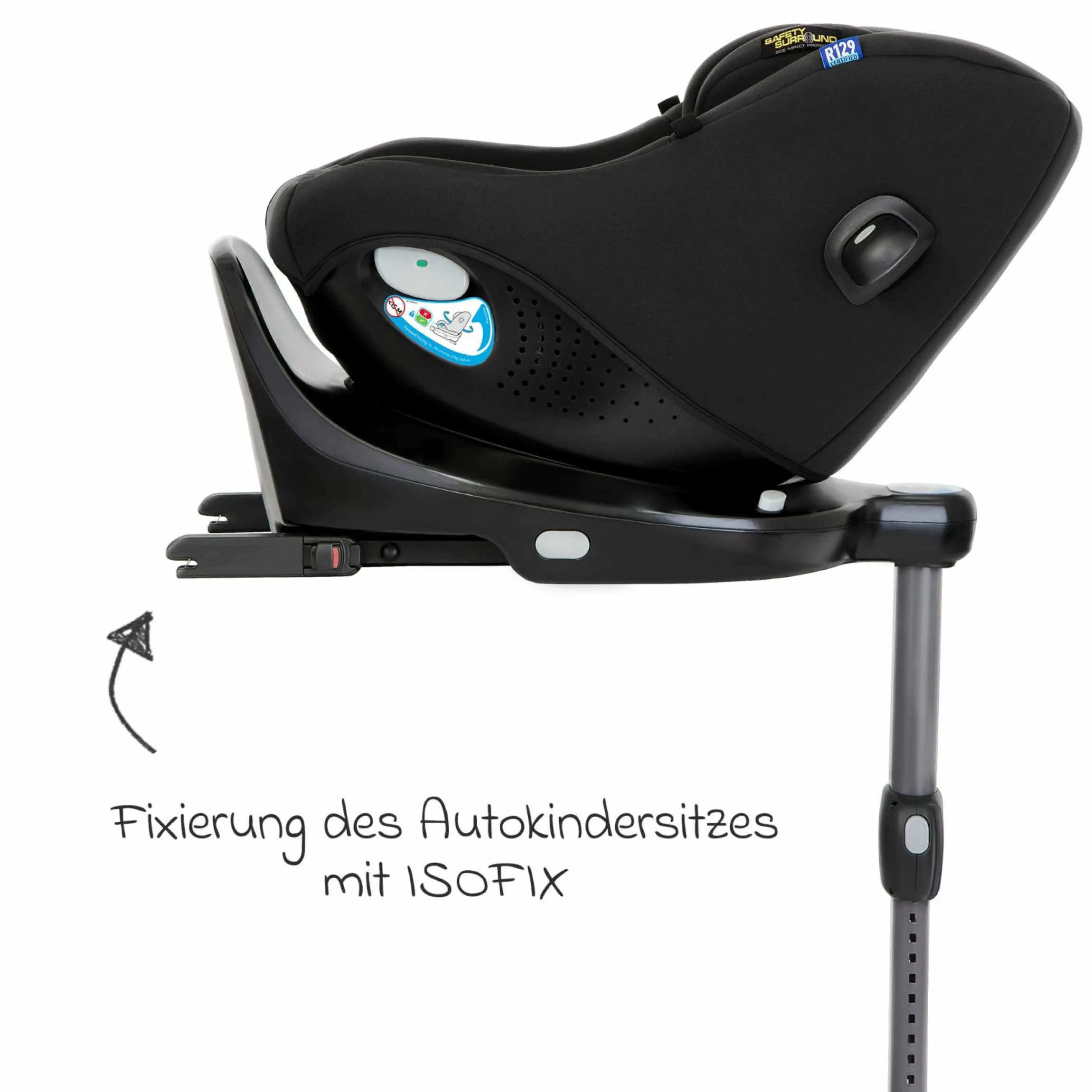 Reboarder-Kindersitz Turn2Me DLX i-Size ab Geburt - 4 Jahre (40 cm - 105 cm) inkl. Isofix-Basis - Midnight - Kollektion 2025