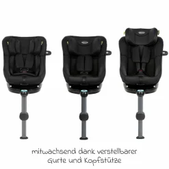 Reboarder-Kindersitz Turn2Me DLX i-Size ab Geburt - 4 Jahre (40 cm - 105 cm) inkl. Isofix-Basis - Midnight - Kollektion 2025