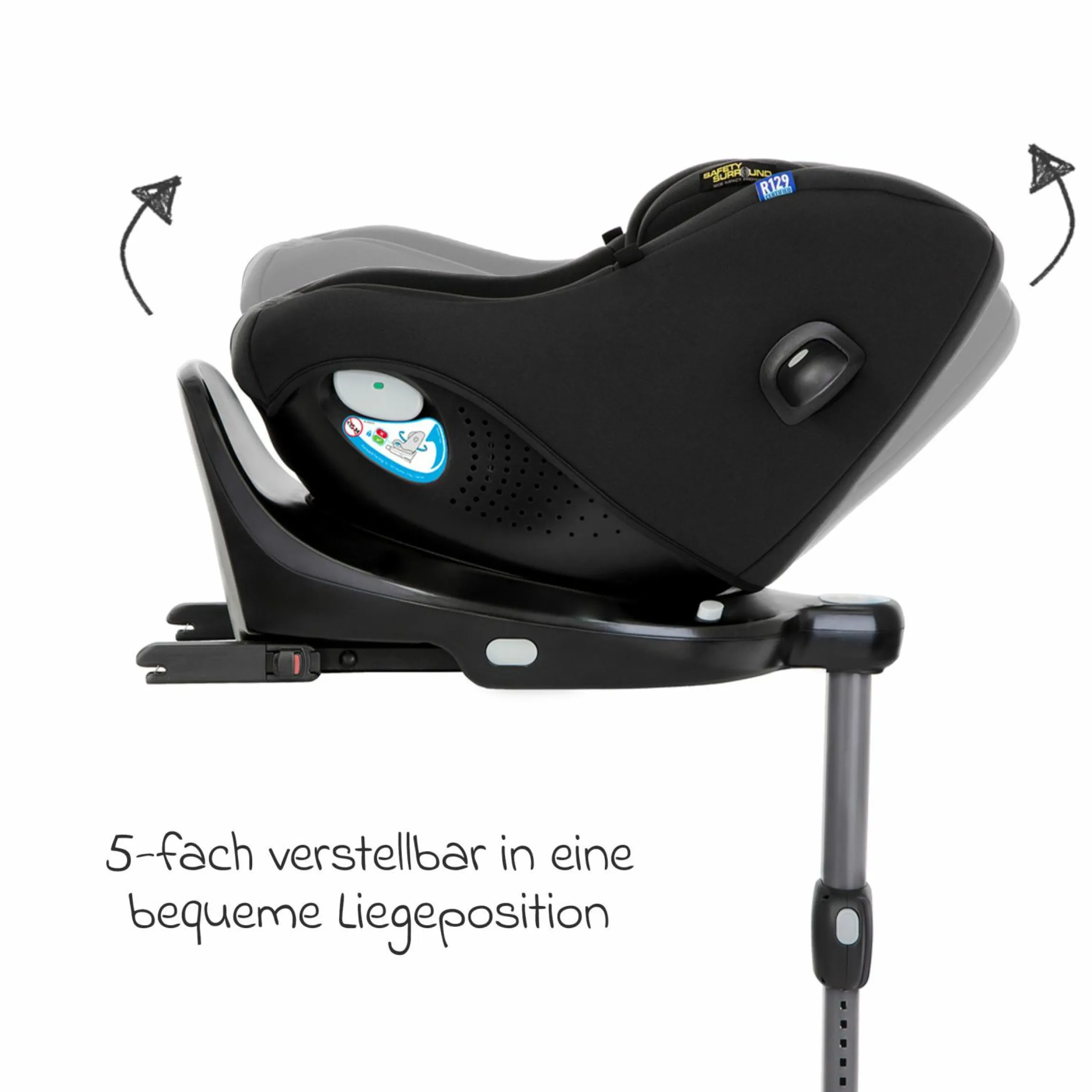 Reboarder-Kindersitz Turn2Me DLX i-Size ab Geburt - 4 Jahre (40 cm - 105 cm) inkl. Isofix-Basis - Midnight - Kollektion 2025