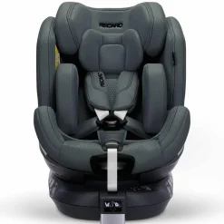 Reboard-Kindersitz Xenon 1 drehbar ab Geburt - 7 Jahre (40 cm - 125 cm) mit Sitzverkleinerer inkl. Isofix-Basis mit Stützfuß - Gallant Grey
