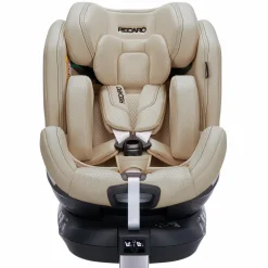 Reboard-Kindersitz Xenon 1 drehbar ab Geburt - 7 Jahre (40 cm - 125 cm) mit Sitzverkleinerer inkl. Isofix-Basis mit Stützfuß - Elegant Beige