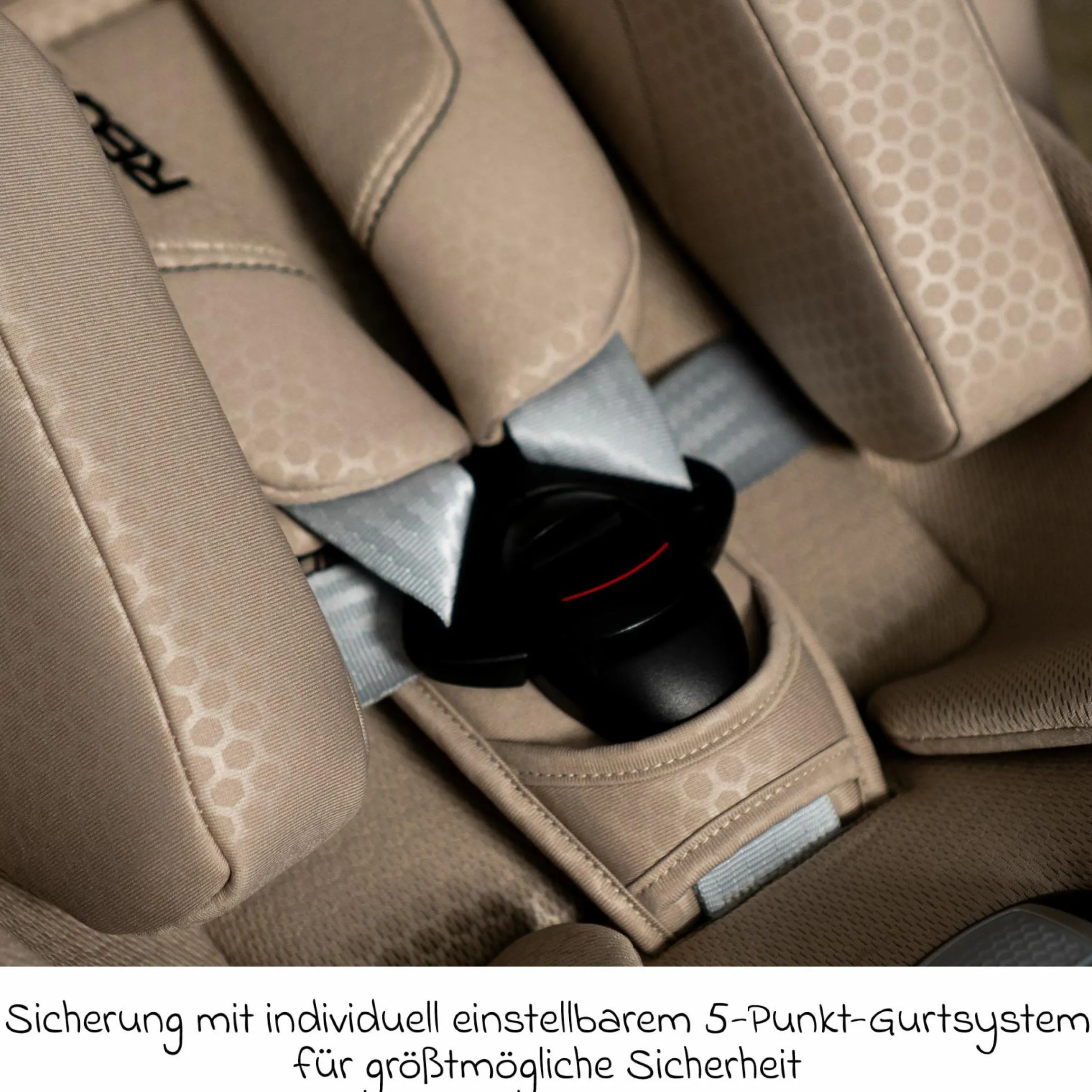 Reboard-Kindersitz Xenon 1 drehbar ab Geburt - 7 Jahre (40 cm - 125 cm) mit Sitzverkleinerer inkl. Isofix-Basis mit Stützfuß - Elegant Beige