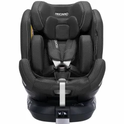 Reboard-Kindersitz Xenon 1 drehbar ab Geburt - 7 Jahre (40 cm - 125 cm) mit Sitzverkleinerer inkl. Isofix-Basis mit Stützfuß - Fresh Black