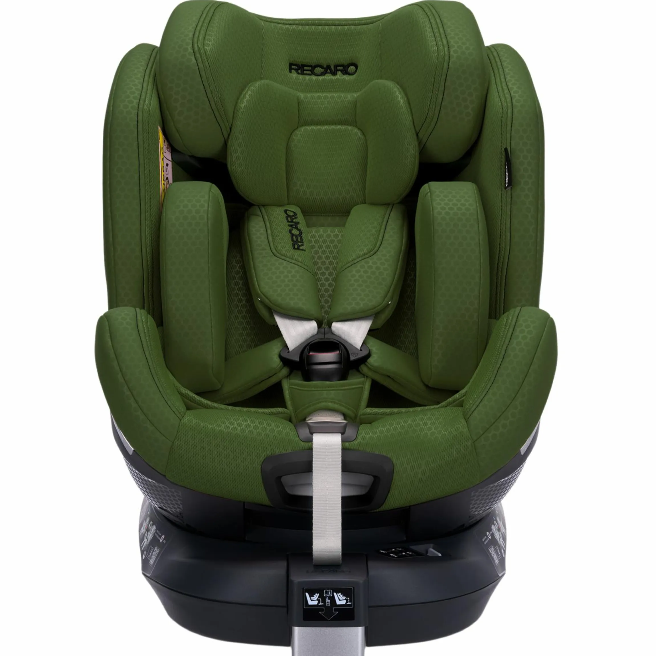 Reboard-Kindersitz Xenon 1 drehbar ab Geburt - 7 Jahre (40 cm - 125 cm) mit Sitzverkleinerer inkl. Isofix-Basis mit Stützfuß - Epic Green