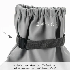 Regenfüßlinge Overshoes, wasserdicht und winddicht, mit Gummizug - Grau
