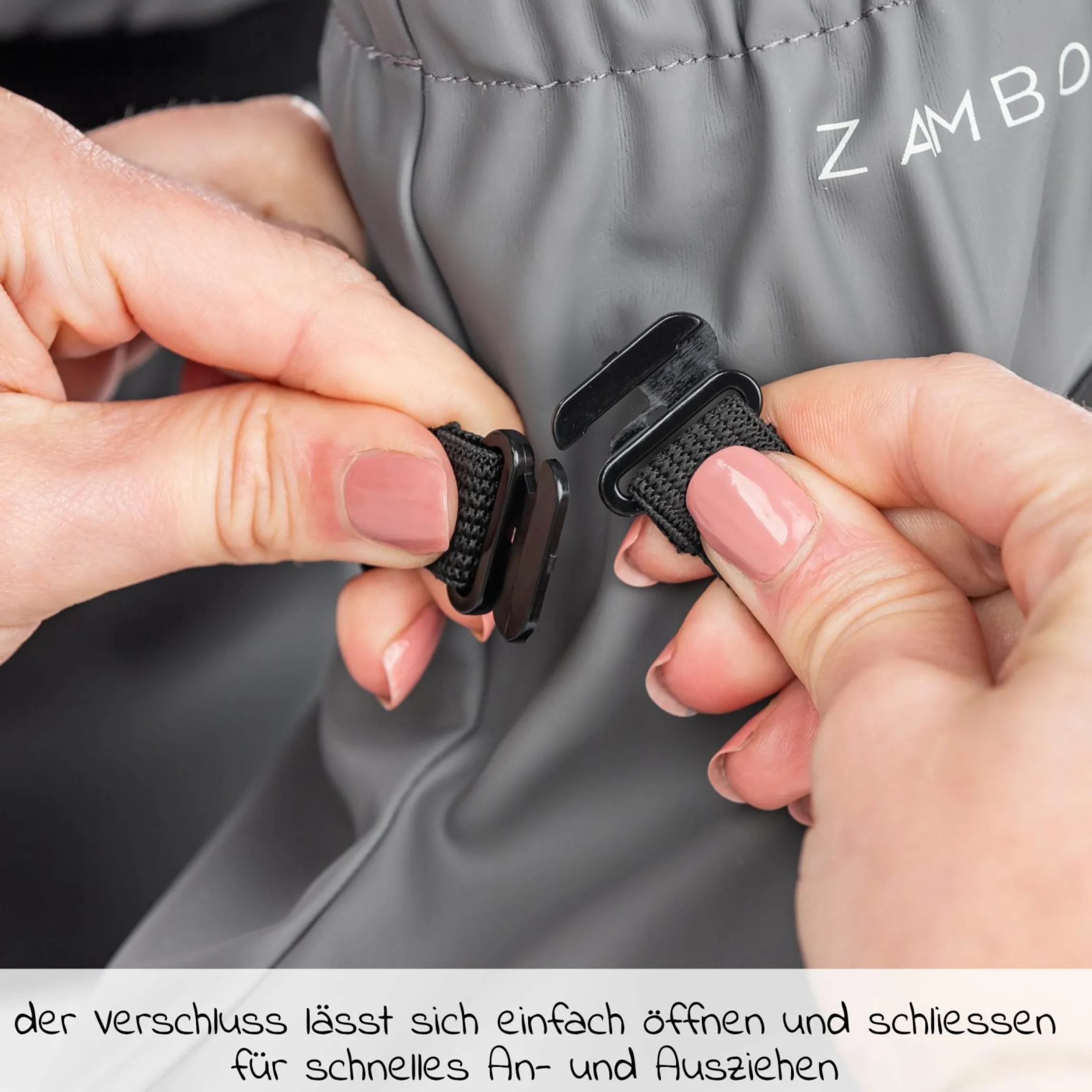 Regenfüßlinge Overshoes, wasserdicht und winddicht, mit Gummizug - Grau