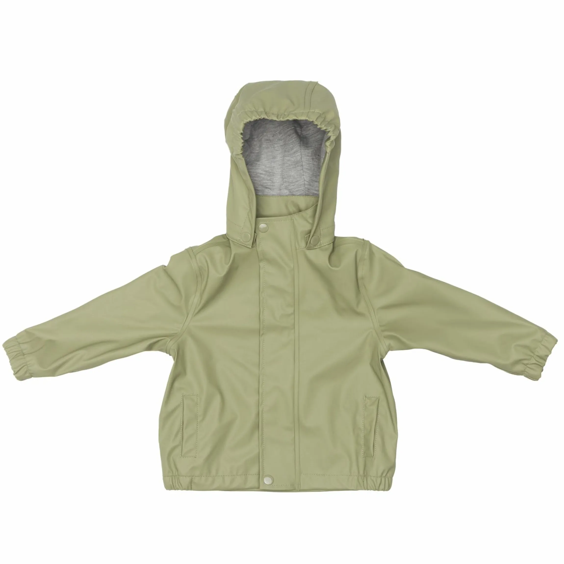 Regenjacke windicht, wasserabweisend, atmungsaktiv mit Kapuze und versiegelten Nähten - Salbei - Gr. 98/104