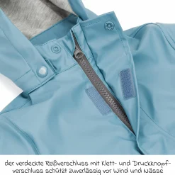 Regenjacke windicht, wasserabweisend, atmungsaktiv mit Kapuze und versiegelten Nähten - Blau - Gr. 98/104