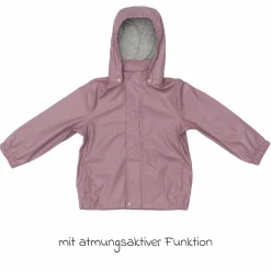 Regenjacke windicht, wasserabweisend, atmungsaktiv mit Kapuze und versiegelten Nähten - Rose - Gr. 98/104