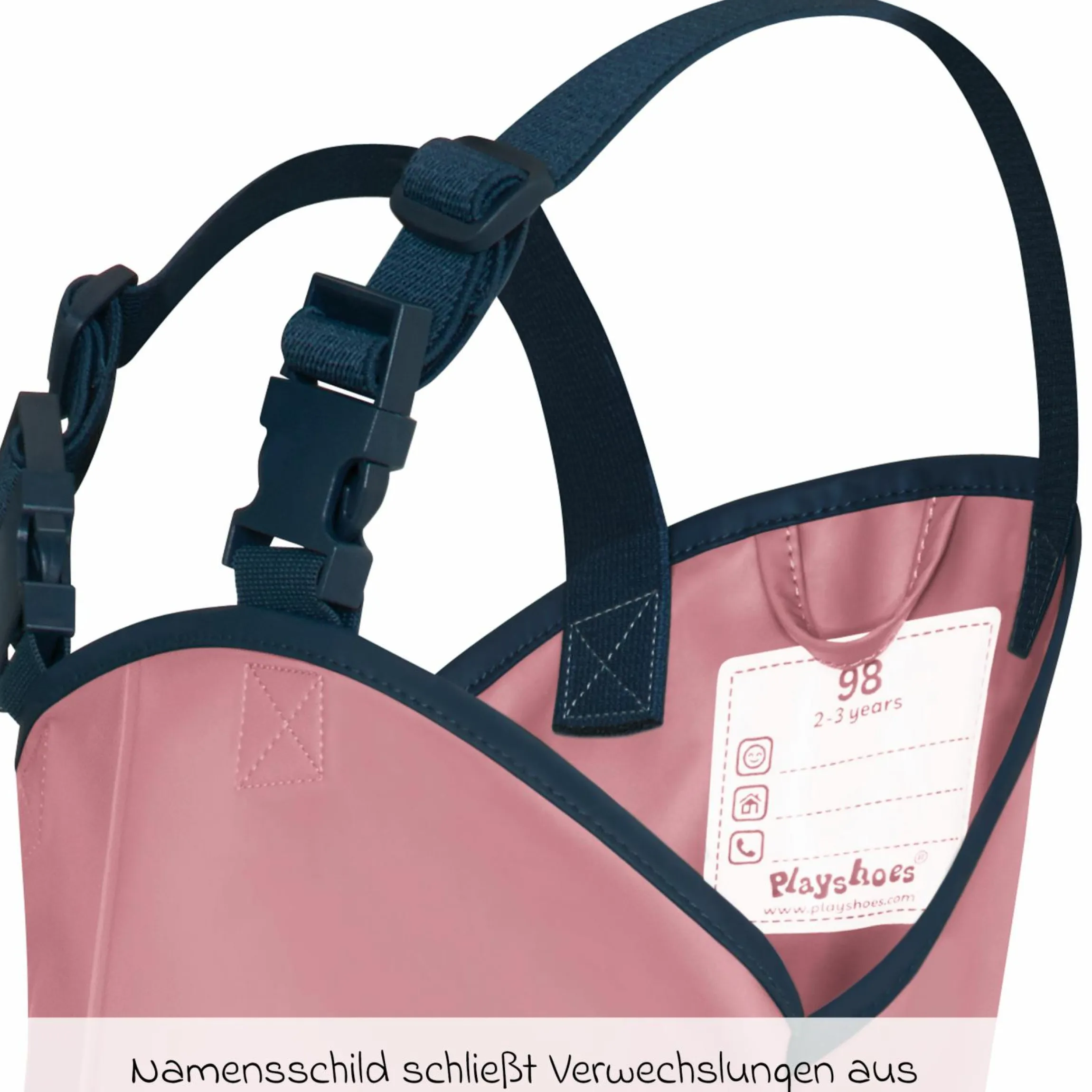 Regen-Latzhose - Rosa - Gr. 92