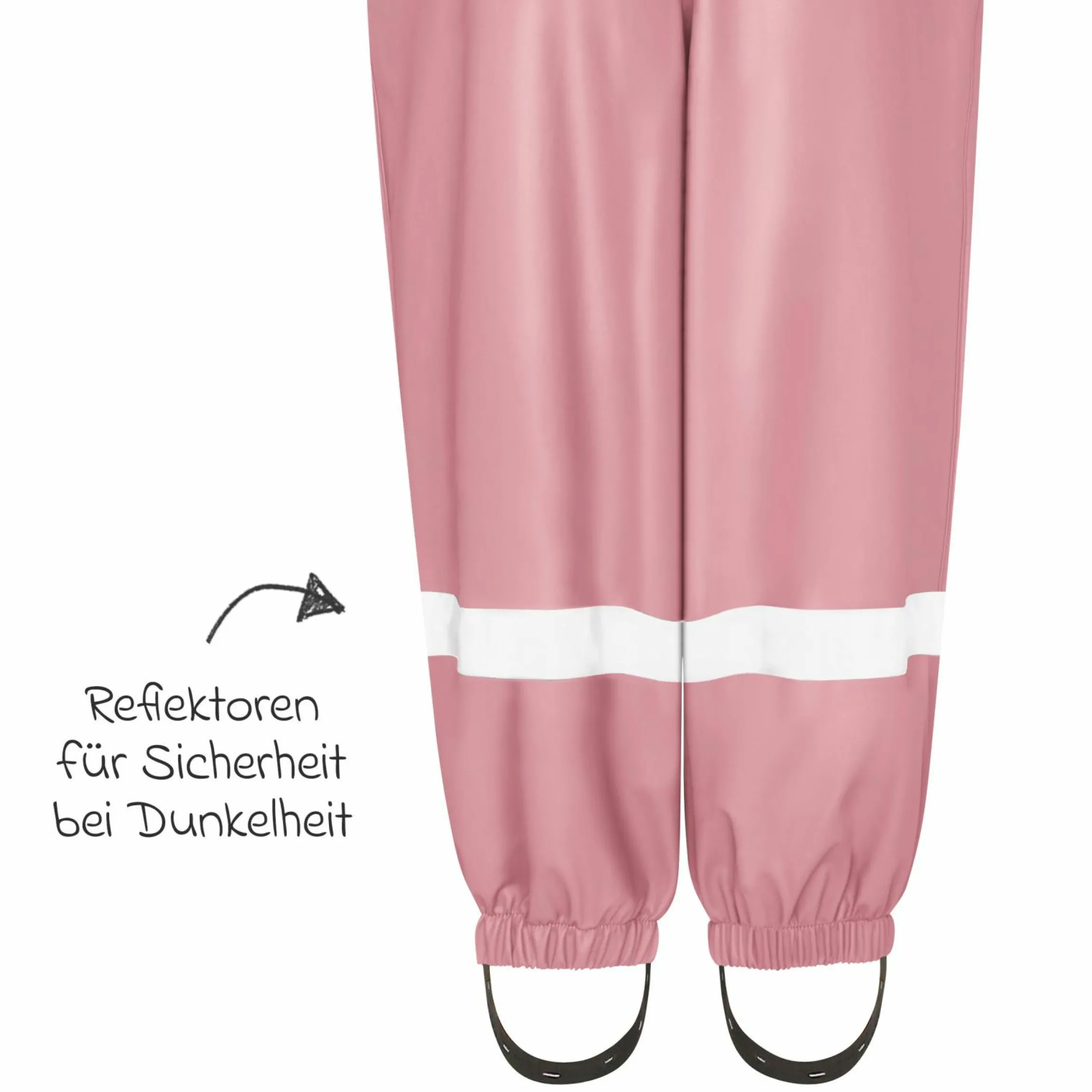 Regen-Latzhose mit Fleecefutter - Rosa - Gr. 92