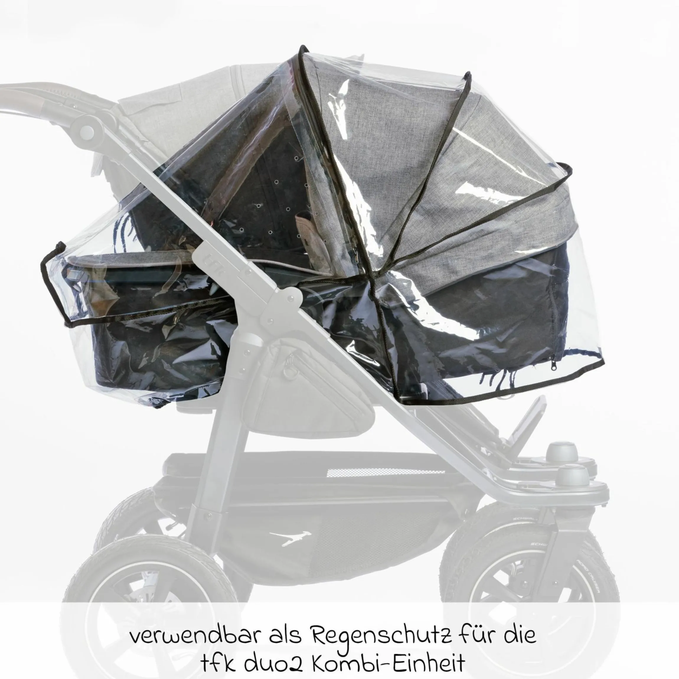 Regenschutz für eine Duo 2 Kombi-Einheit (Wanne + Sitz) - Kollektion 2025