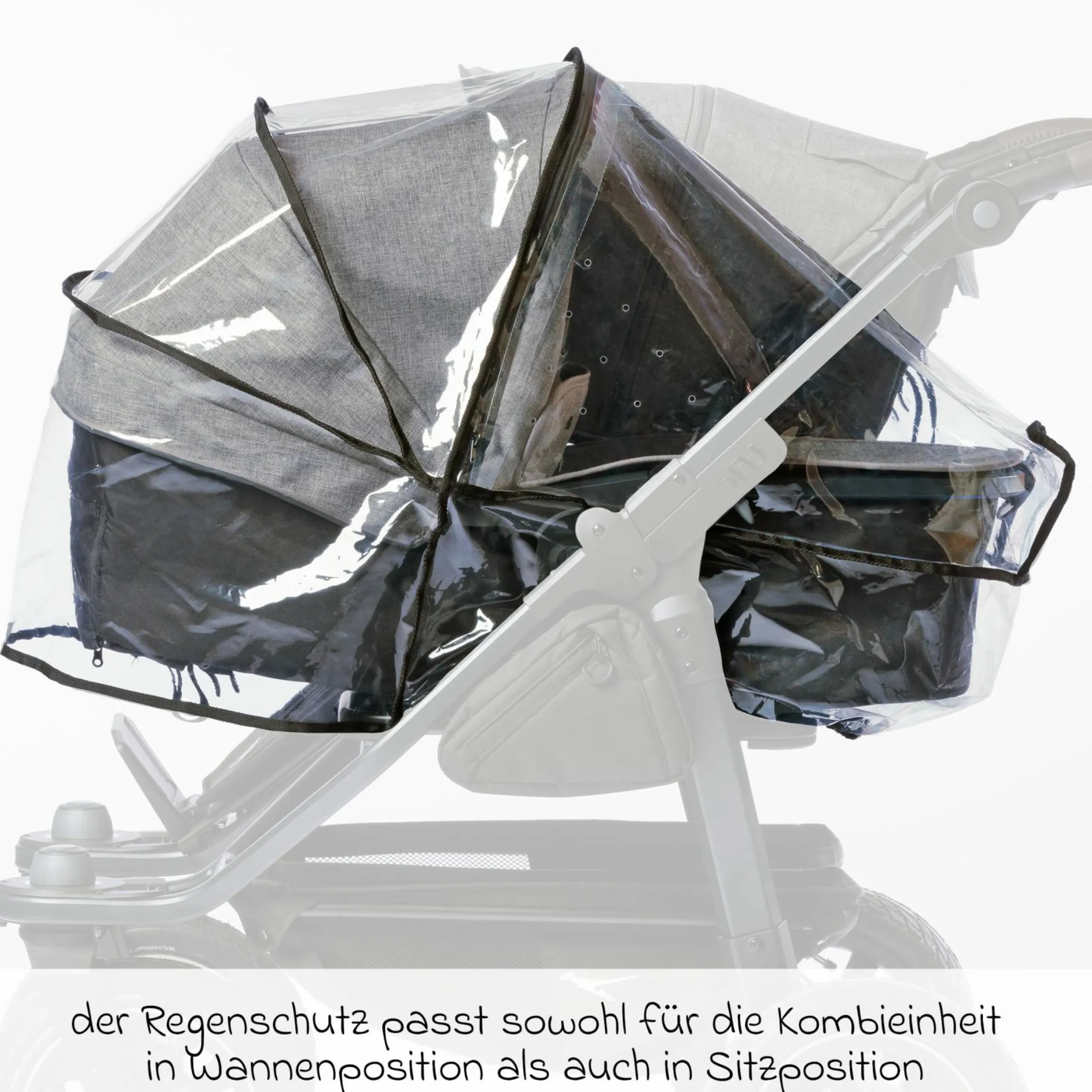 Regenschutz für eine Duo 2 Kombi-Einheit (Wanne + Sitz) - Kollektion 2025