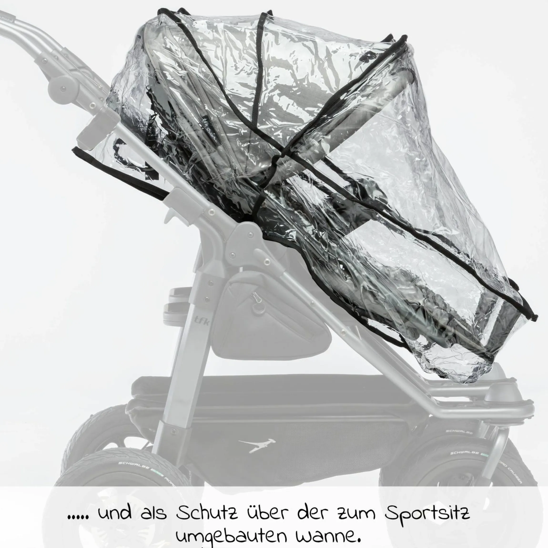 Regenschutz für eine Duo Kombi-Einheit (Babywanne + Sitz)