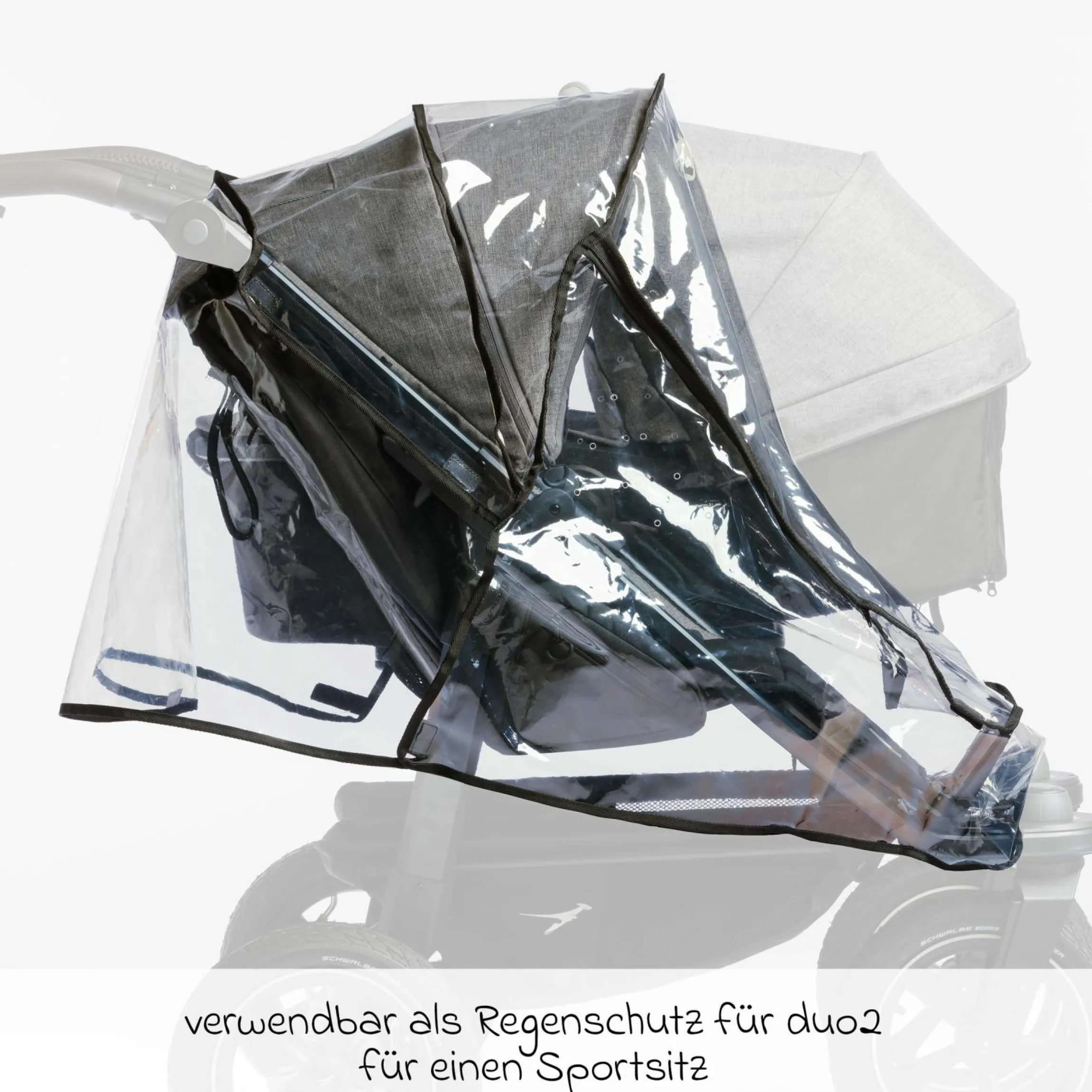 Regenschutz für einen Duo 2 Sportsitz - Kollektion 2025