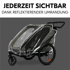 Regenschutz für Fahrradanhänger Bike N Walk Duo Raincover