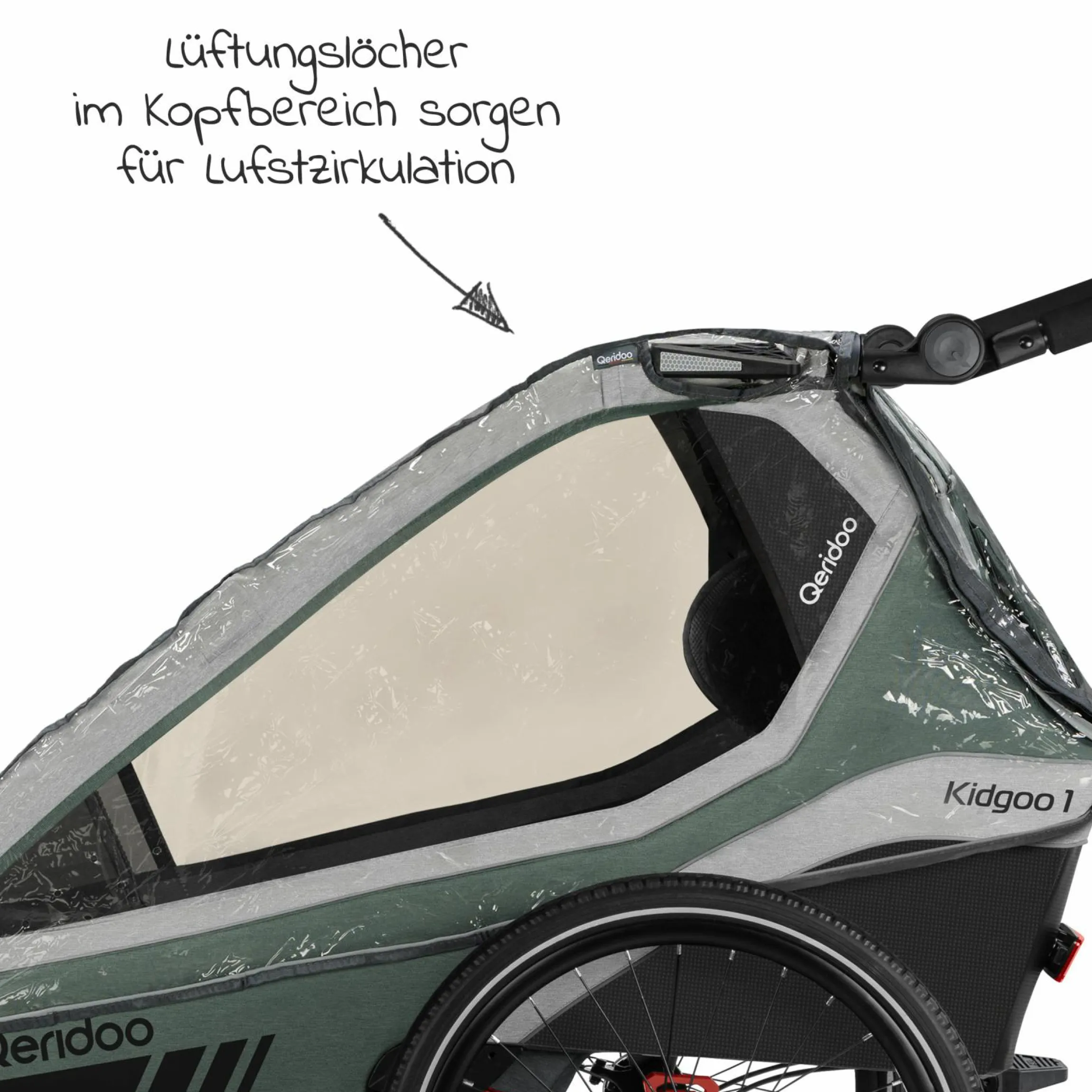 Regenschutz für Fahrradanhänger Kidgoo 1