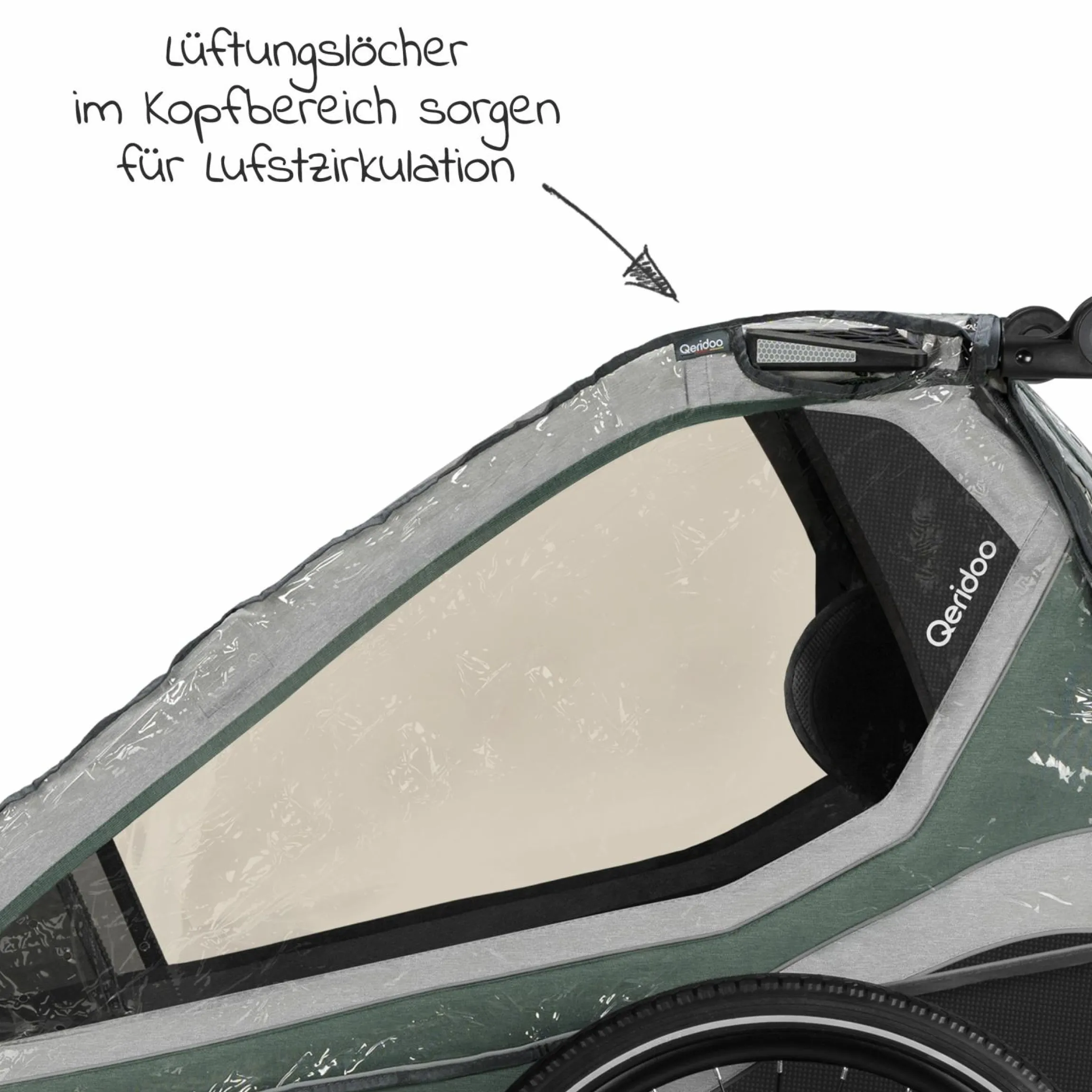 Regenschutz für Fahrradanhänger Kidgoo 2