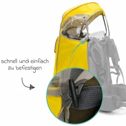 Regenschutz für Rückentrage Modell 18003+18004 - Gelb