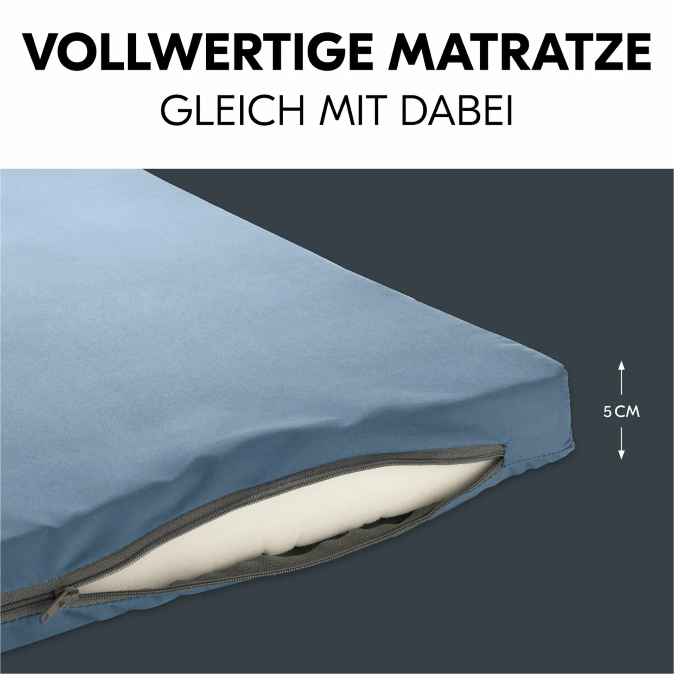Reisebett & Laufgitter Sleep N Play SQ Set mit Komfort-Matratze + Insektenschutz + Buch "Gute Nacht im Meer" - Dark Blue
